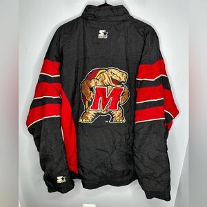 STARTER Vintage Terrapins University of Maryland Pullover Jacket Terps XXL UMD